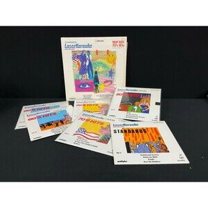 Pioneer: Laser Karaoke Lot Of 7 Discs Pre-owned 60's, 70's, 80's Hits Sing Along